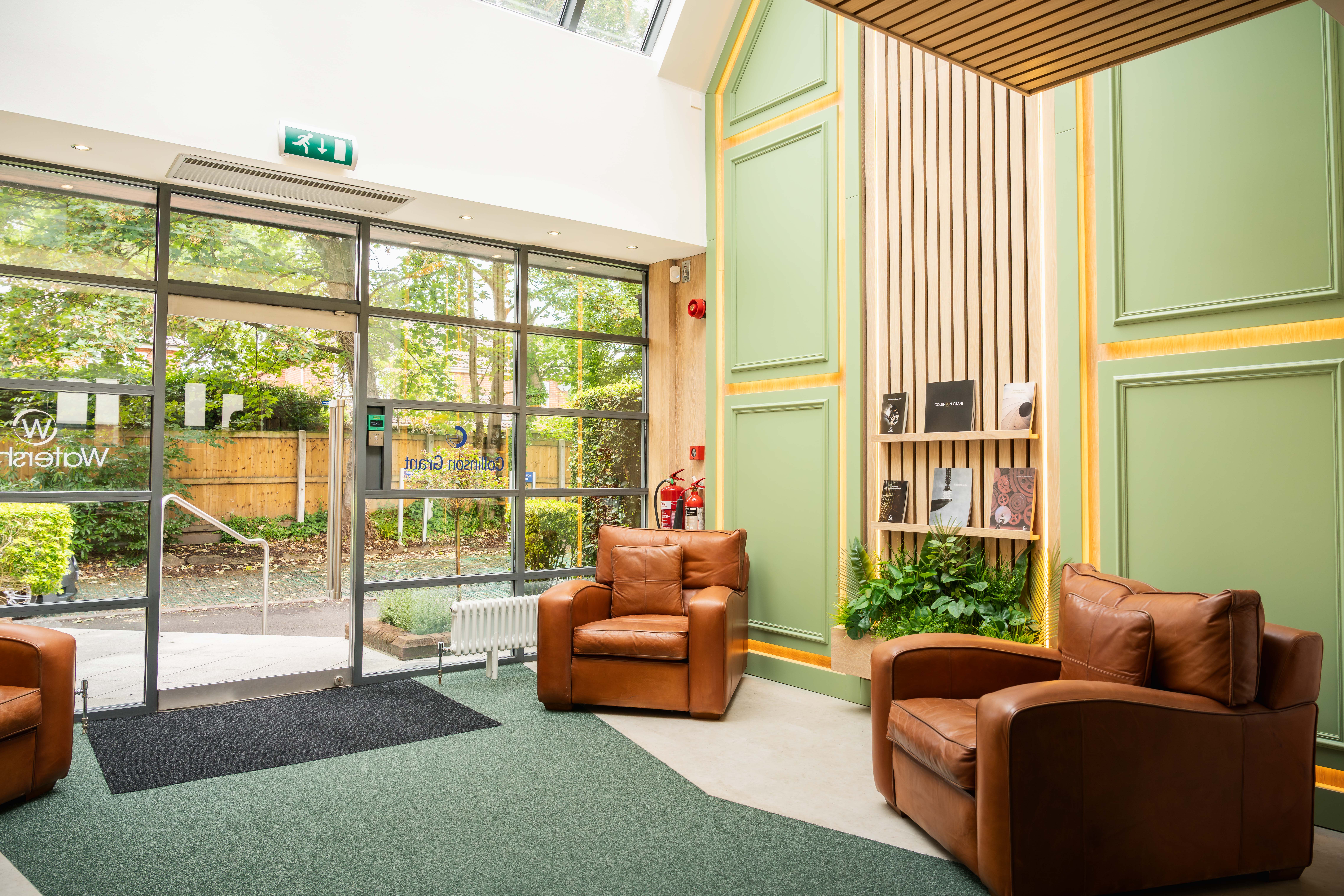 Bespoke commercial reception fit-out Worsley Manchester — Collinson Grant by Hafferty Interiors