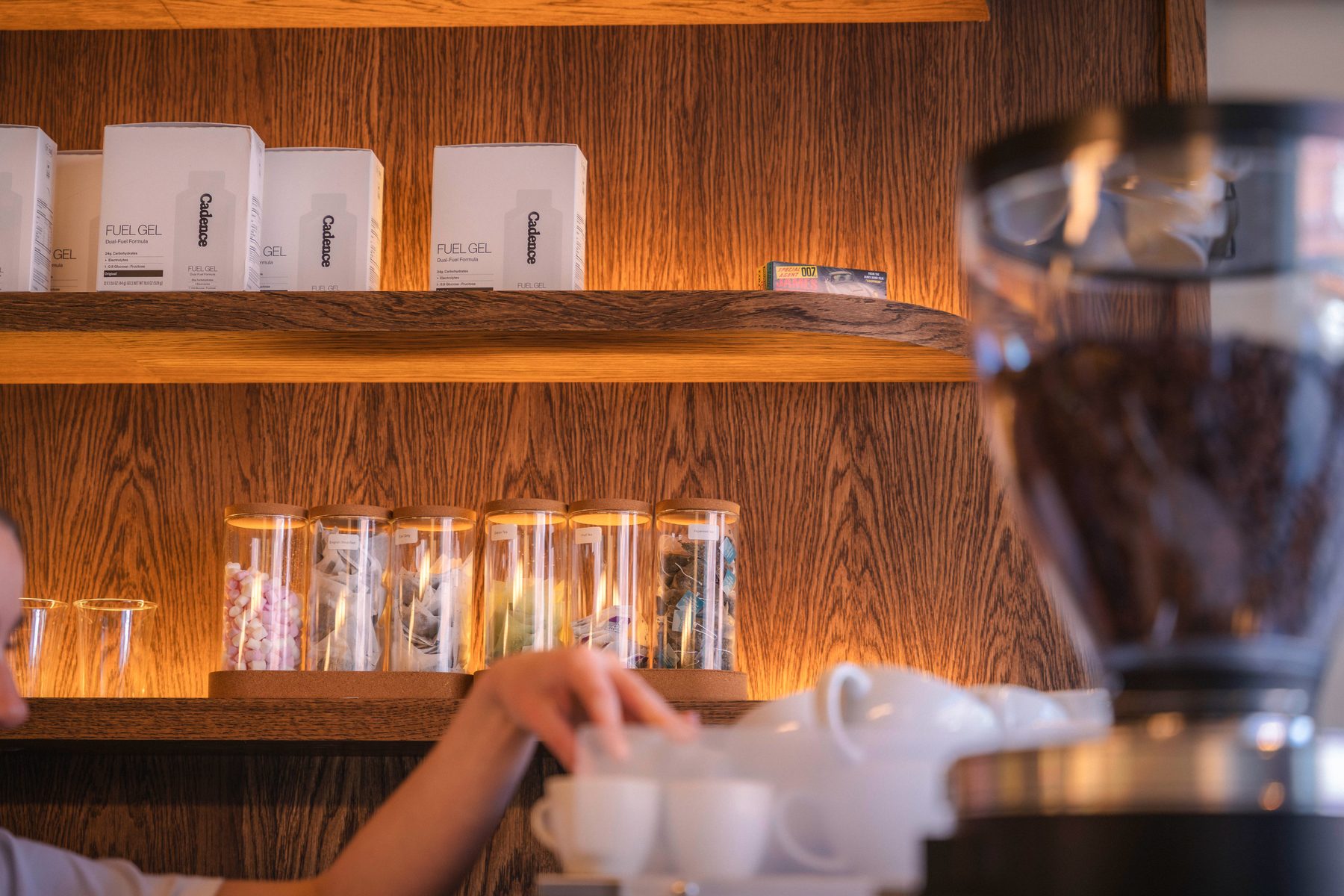 Function and style with a glow — Cuppellos coffee shop interior Manchester by Hafferty Interiors