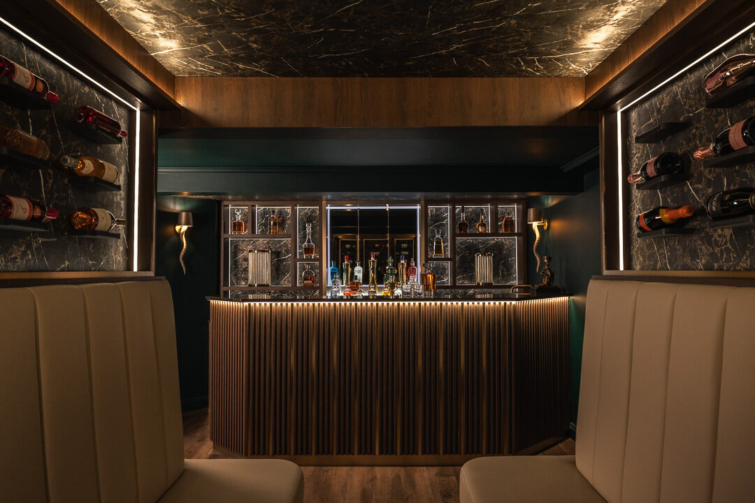 Luxury bespoke home bar design Manchester — Hafferty Interiors