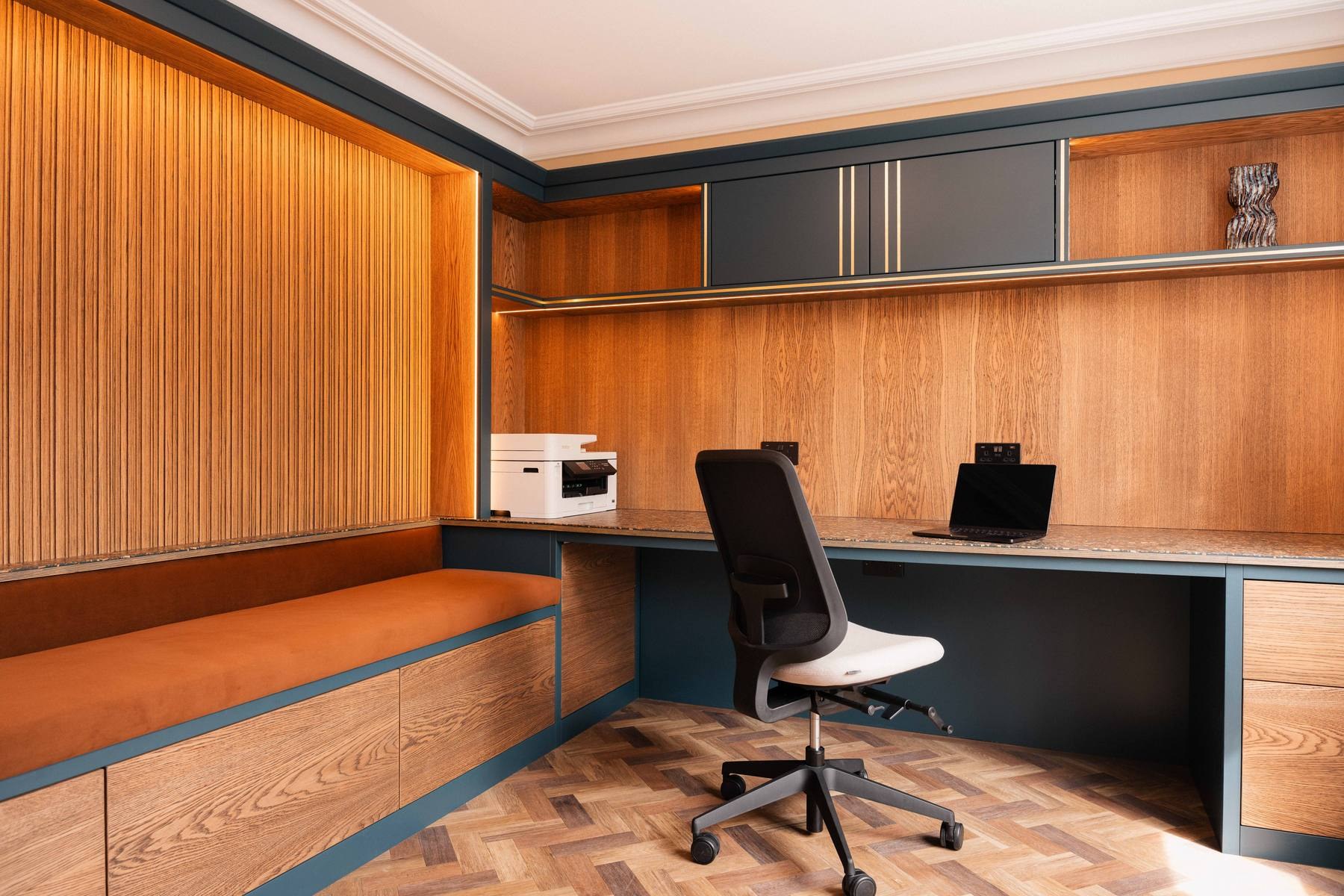 Bespoke fitted home office and study furniture by Hafferty Interiors Manchester