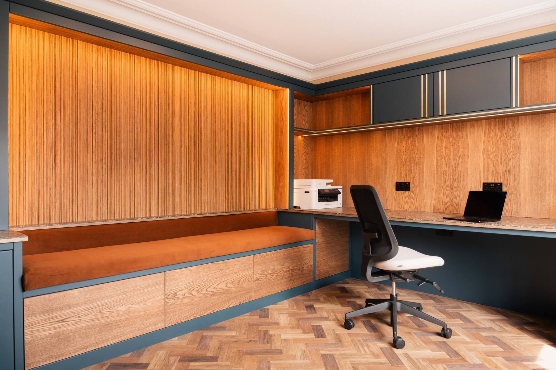 Bespoke fitted home office and study furniture by Hafferty Interiors Manchester