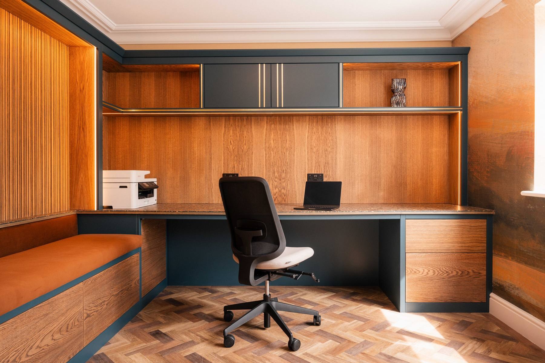 Bespoke fitted home office and study furniture by Hafferty Interiors Manchester
