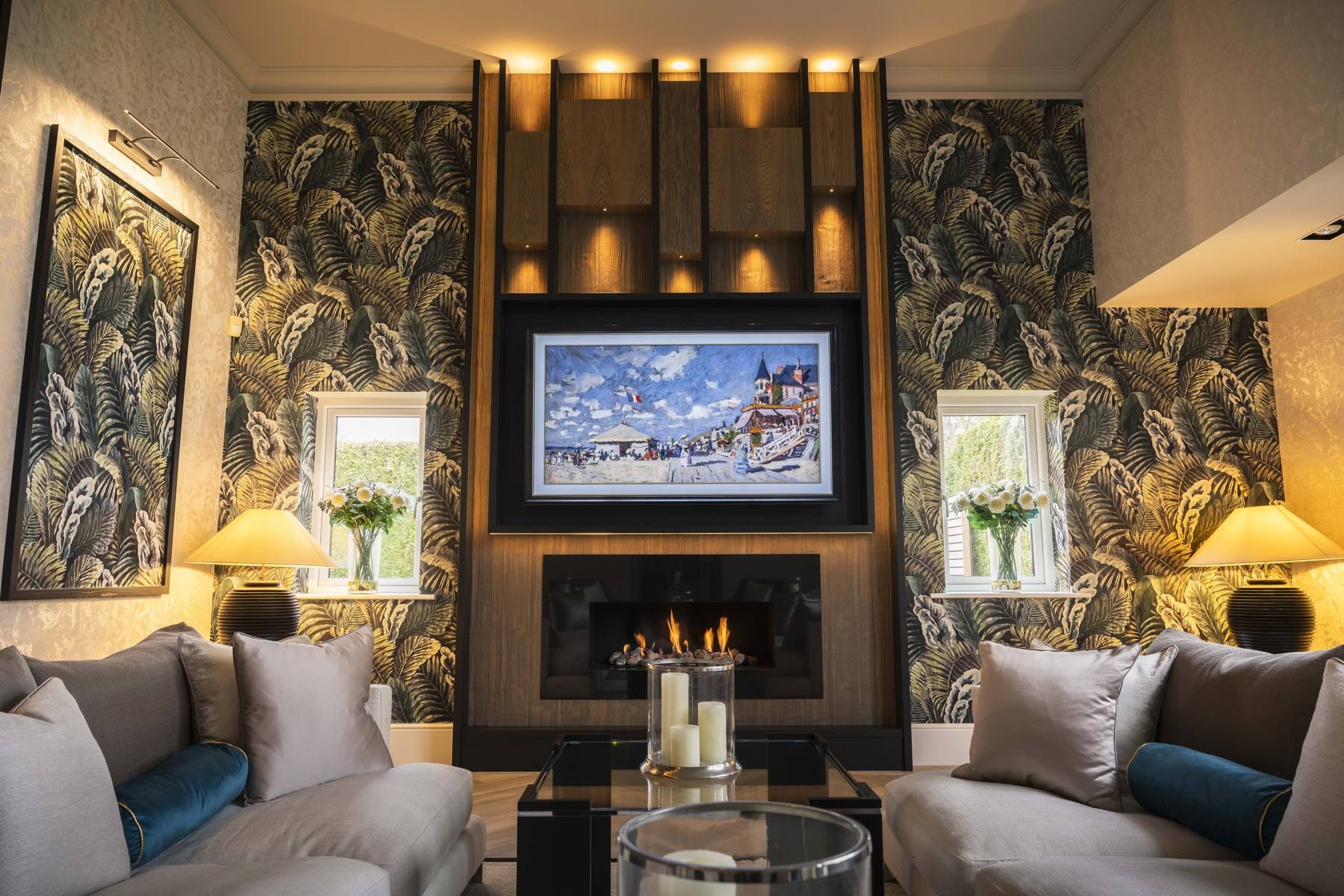 Bespoke fitted living room furniture by Hafferty Interiors Manchester